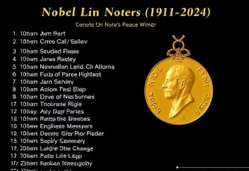 Complete List of Nobel Peace Prize Winners (1901–2024)